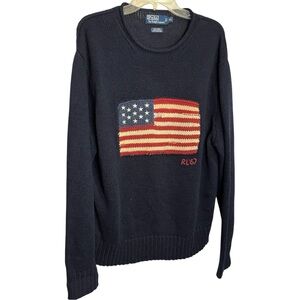 Polo Ralph Lauren Linen Blend Flag Sweater XL